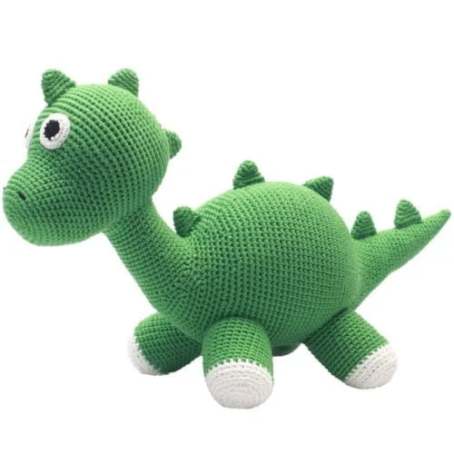 Hæklet dino (grøn)