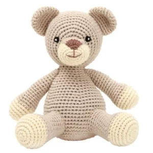 Hæklet bamse -- Løveunge (beige)