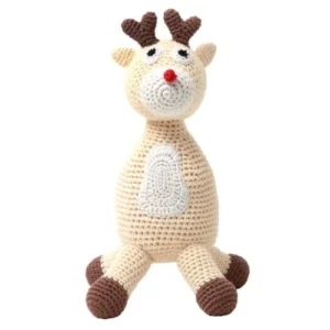 Hæklet bamse - Rensdyr (beige)