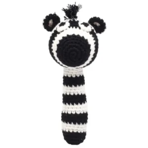 Hæklet rangle -- zebra