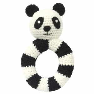 Hæklet rund rangle -- panda