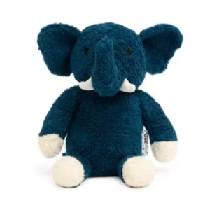 Økologisk XL plysbamse -- mørkeblå elefant
