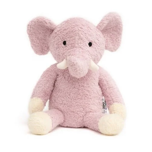 Økologisk XL plysbamse -- lyselilla elefant