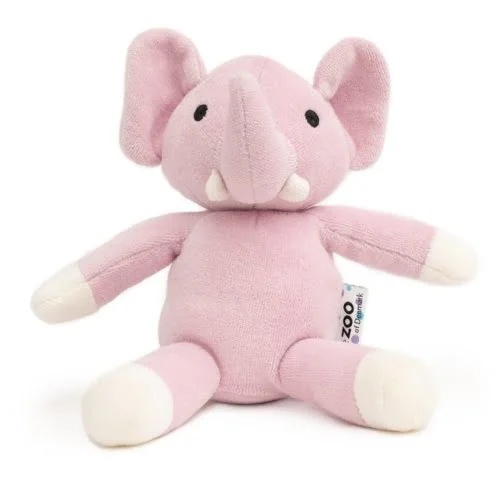 Økologisk velourbamse -- lyselilla elefant