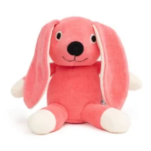 Økologisk velourbamse -- pink kanin