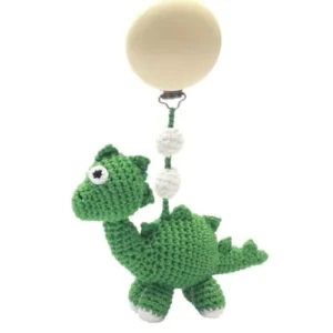 Hæklet Dino Ophæng (grøn)